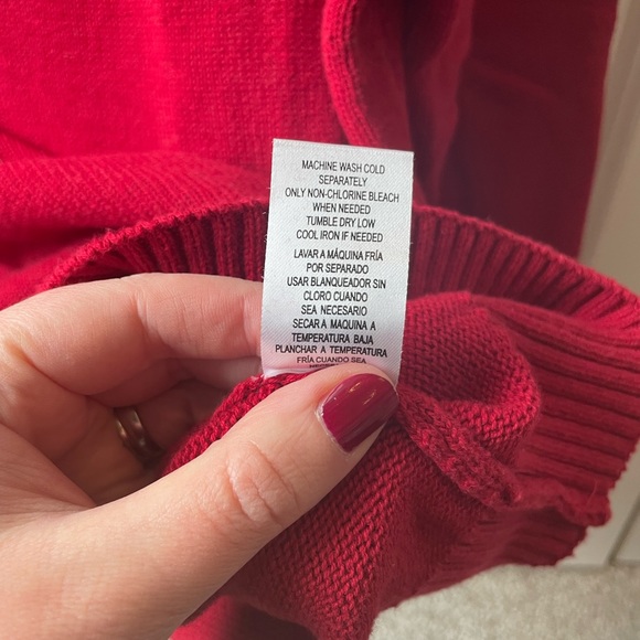 Original Weatherproof brand Red Fair Isle cotton sweater. Size M. - Picture 4 of 7